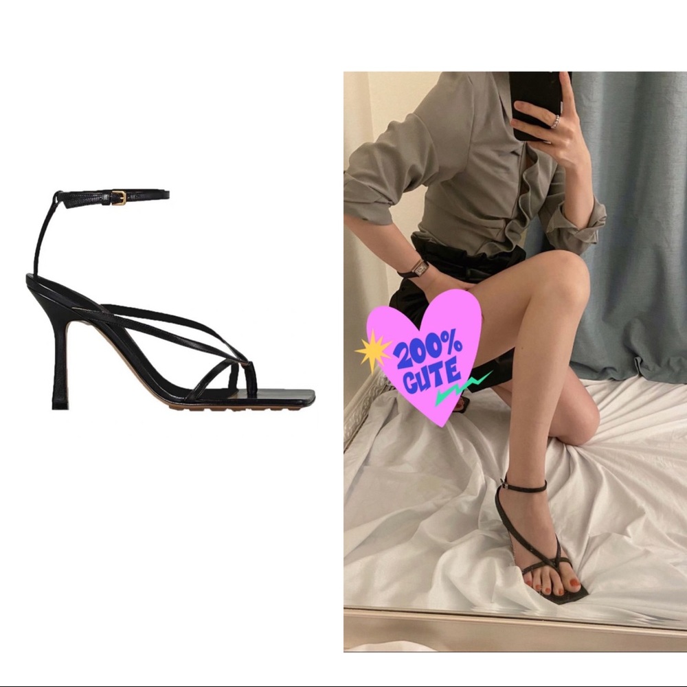 Brand New BV Lamb Leather Sandal heels